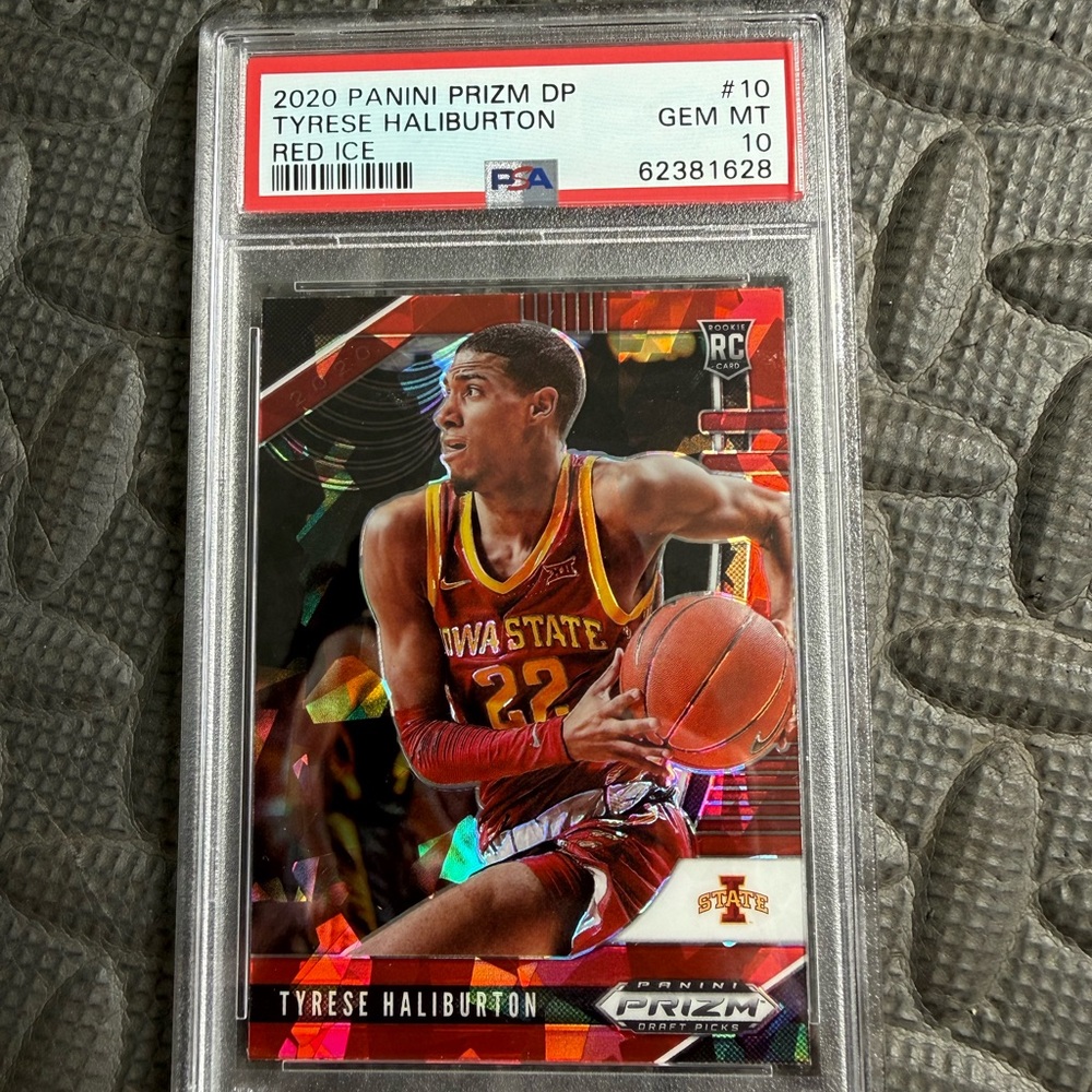 Tyrese Haliburton PSA 10 Panini Prizm Red Ice Rookie Card #10